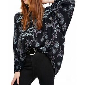 Free People Peacock Blooms Top